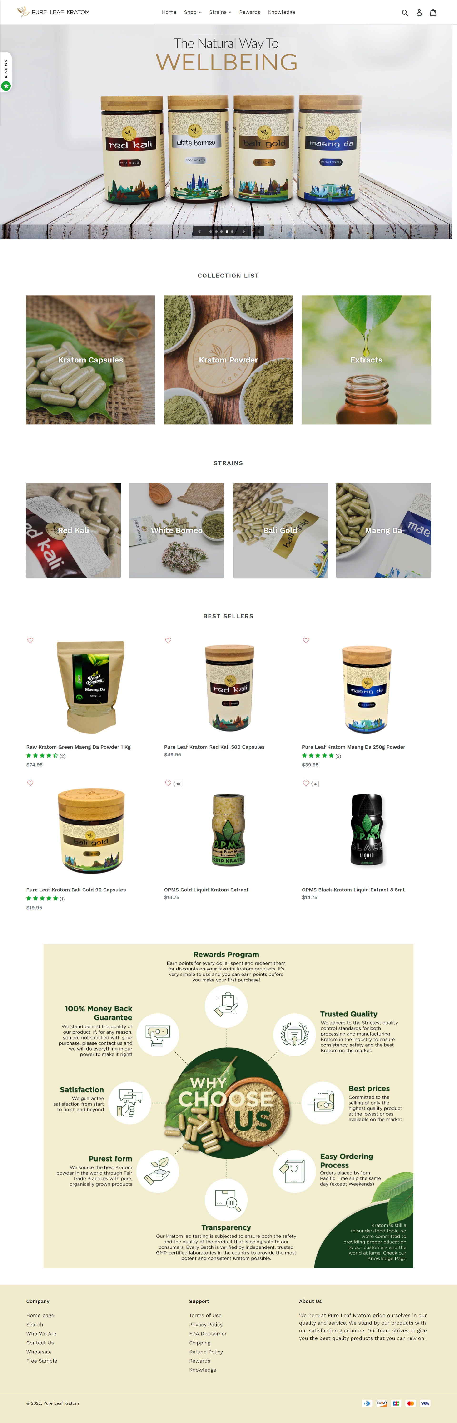 Kratom herbal Shopify eCommerce store