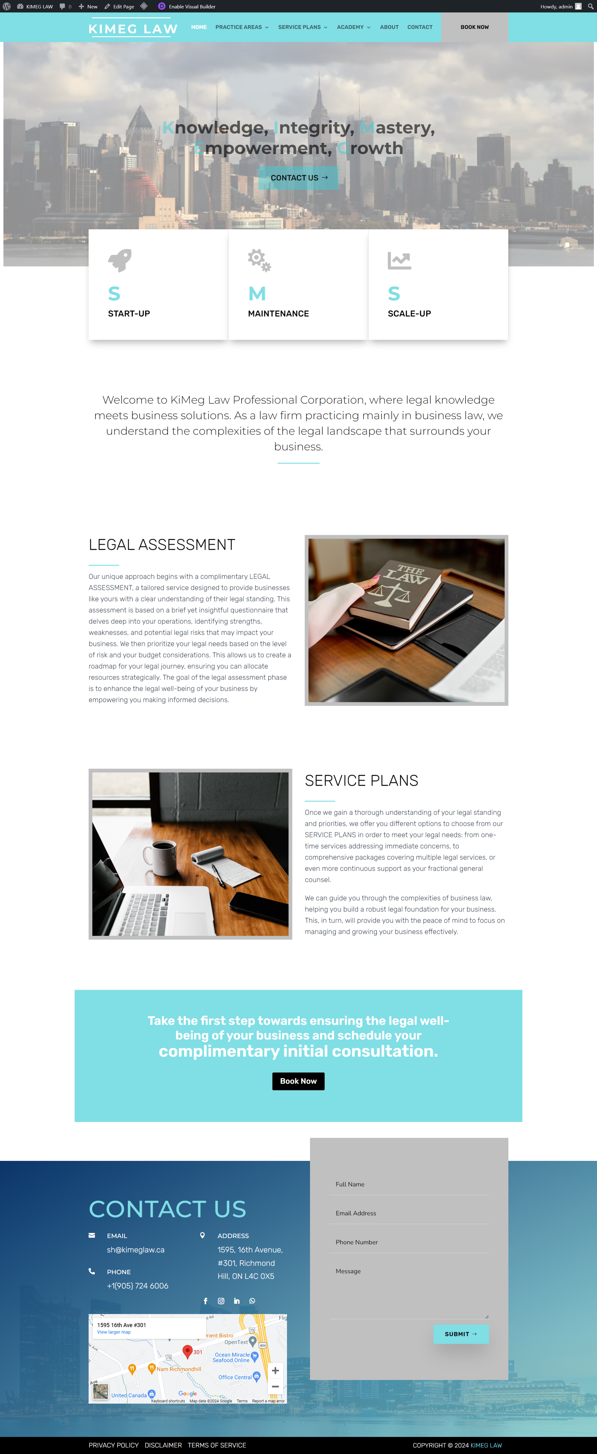 Lawyer website design and development with divi & acf